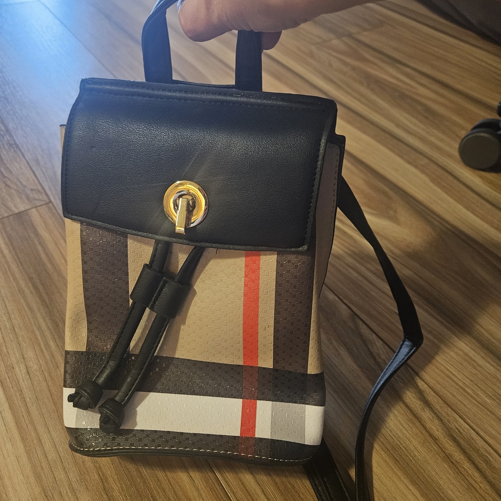 Elegant Black and Tan Women's Backpack